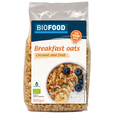 Biofood Ropogós zabpehely kókusz és gyümölcs BIO