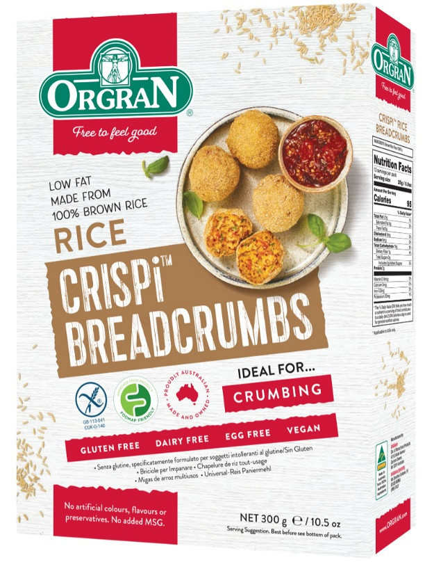Gluténmentes Teljes kiörlésű panírmorzsa barnarizs alapú - Rice crispi