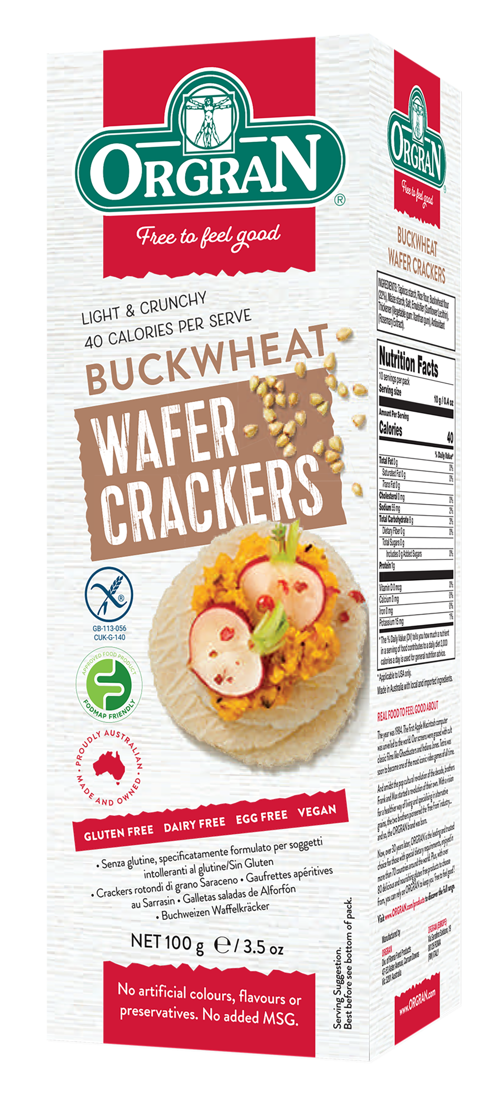Gluténmentes Többgabonás keksz hajdinával - Wafer Crackers Buckhweat