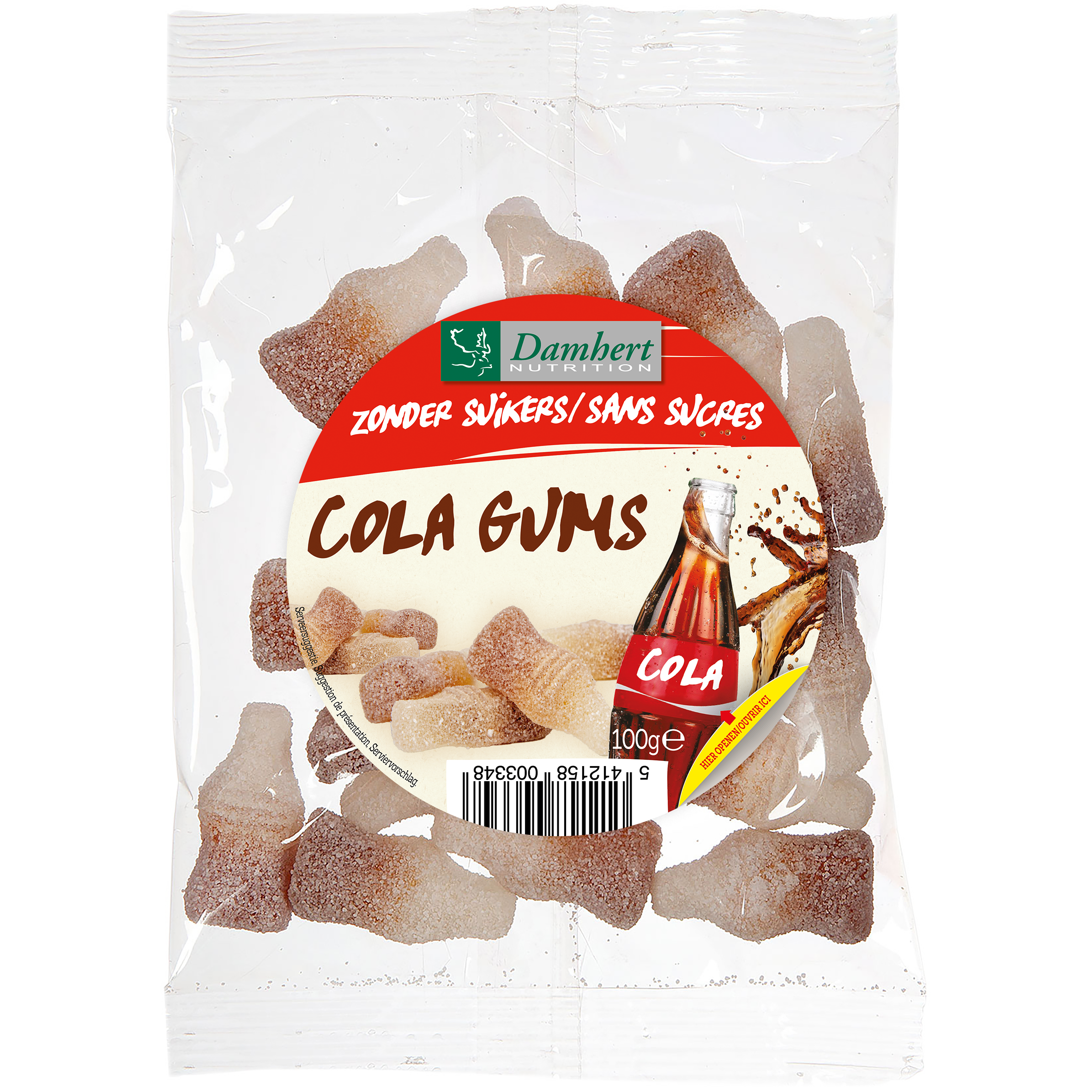 Cukormentes kólás rágógumi