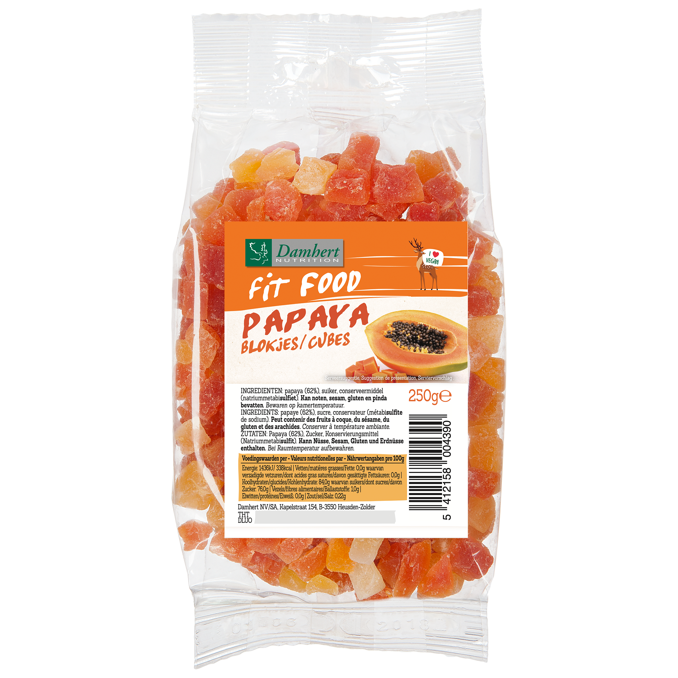Fit Food papaya kockák