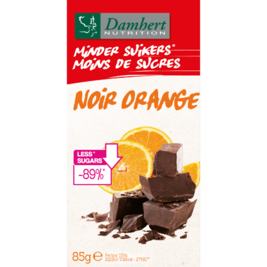 Hozzáadott cukor nélkül Csokoládé tabletta Noir Orange