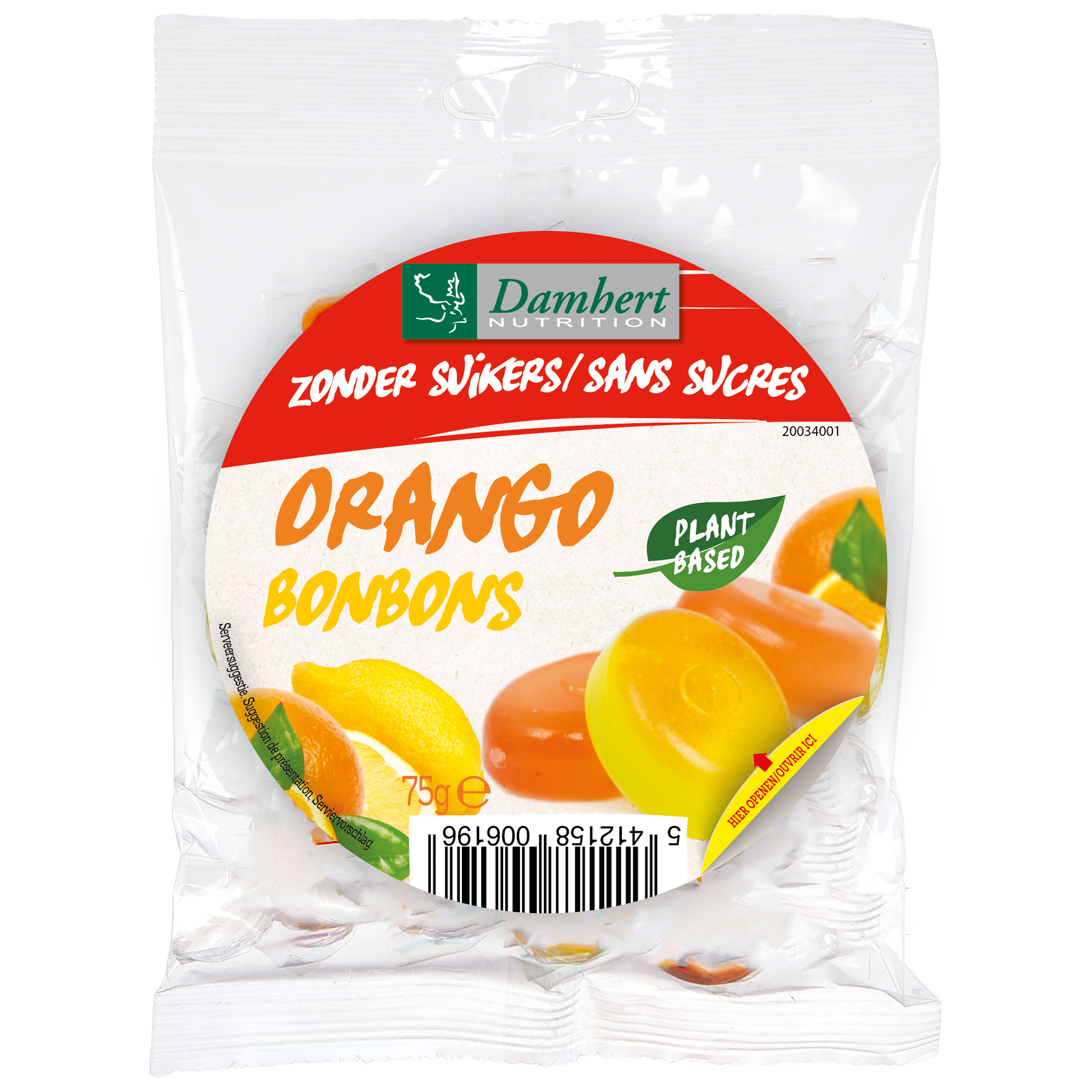 Cukormentes Orango bonbonok