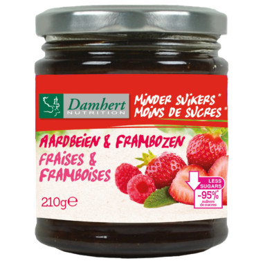 Hozzáadott cukor nélkül Jam Eper - Málna