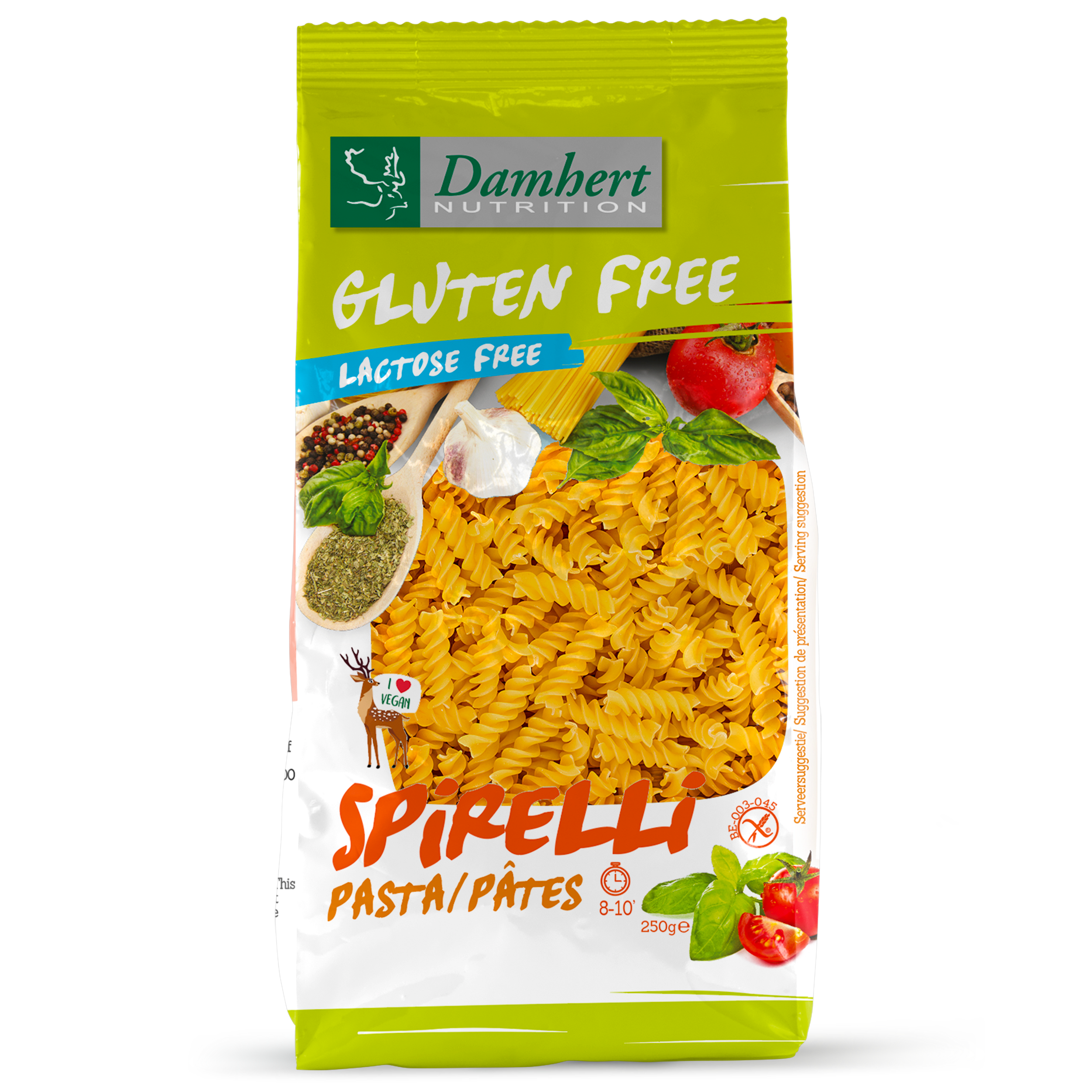 Gluténmentes spirelli tészta Laktózmentes