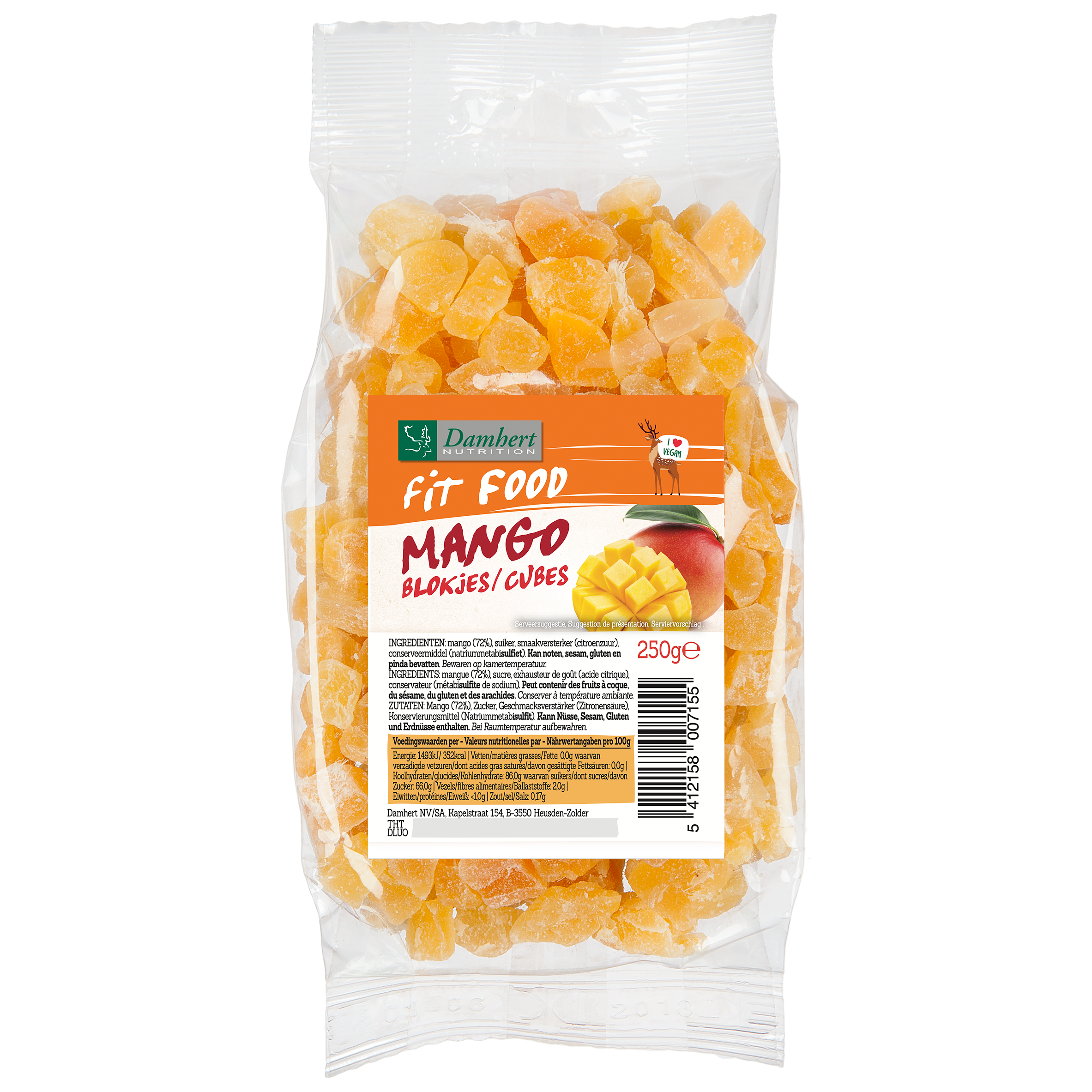 Fit Food mangó kockák