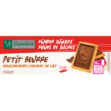 Hozzáadott cukor nélkül Petit Beurre tejcsokoládé