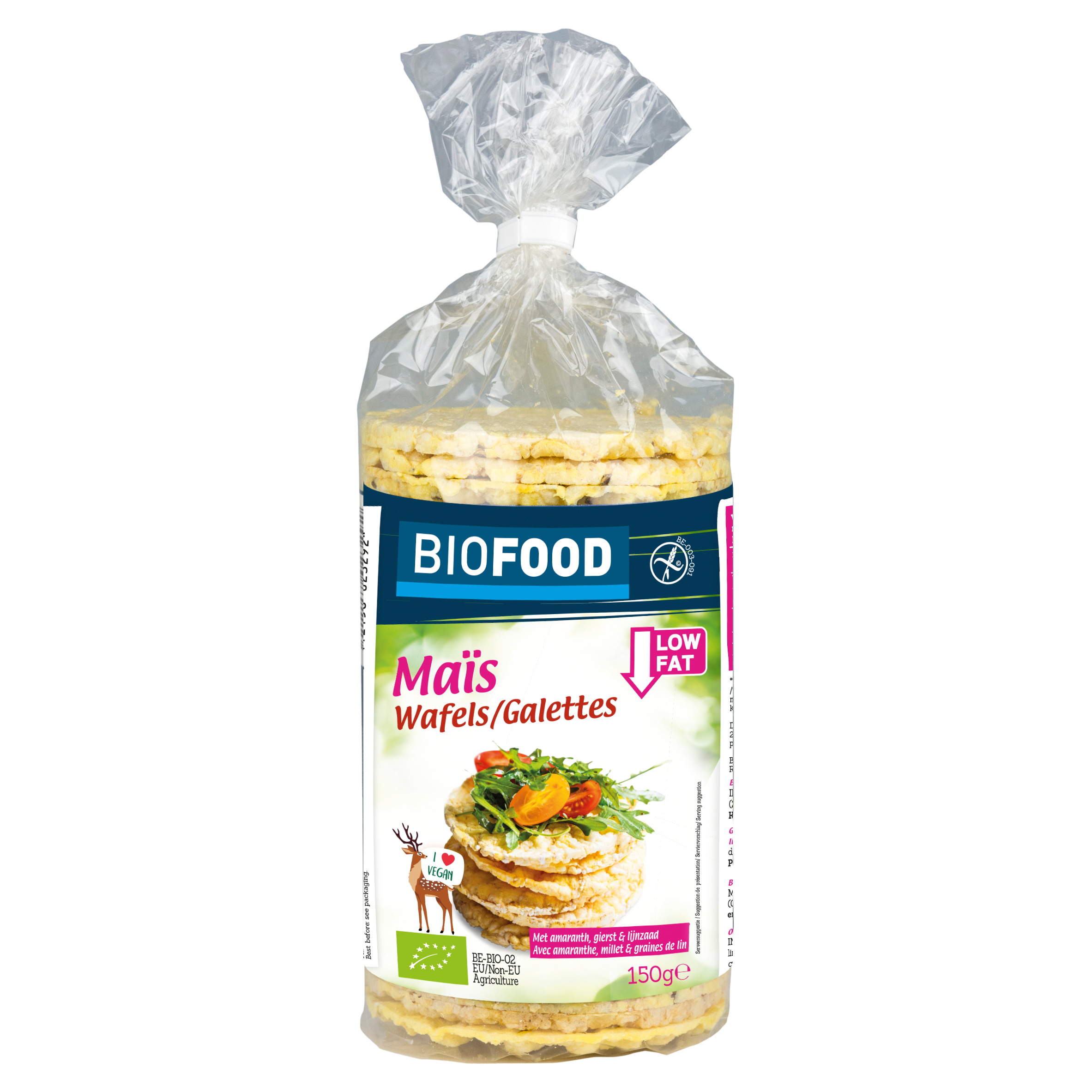Biofood kukoricakekszek lenmaggal BIO