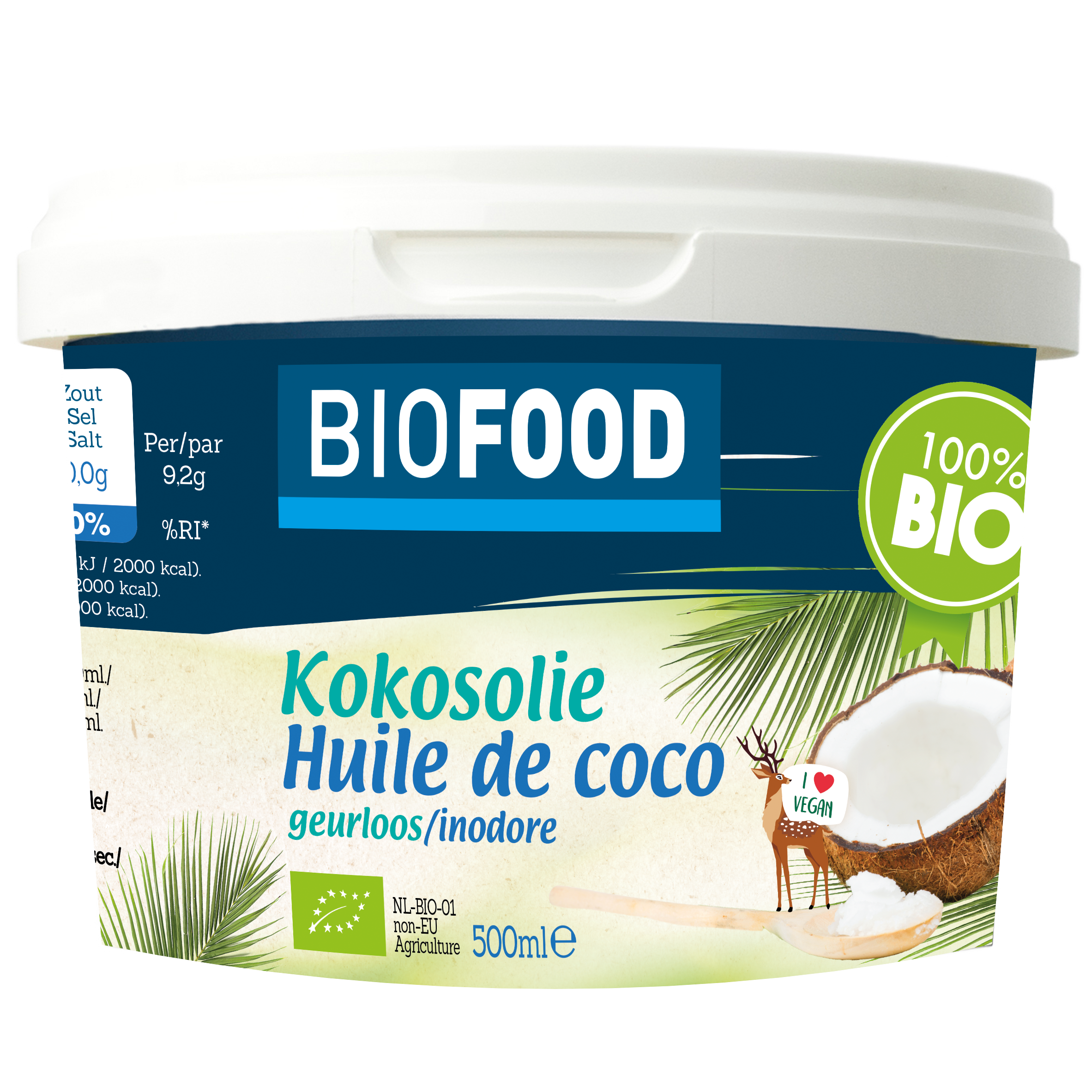 Biofood Kókuszolaj fehérített BIO