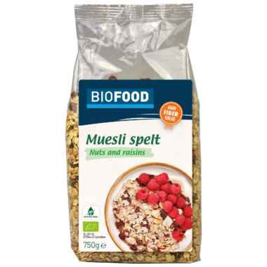 Biofood Muesli Spelt Nuts and Raisins BIO