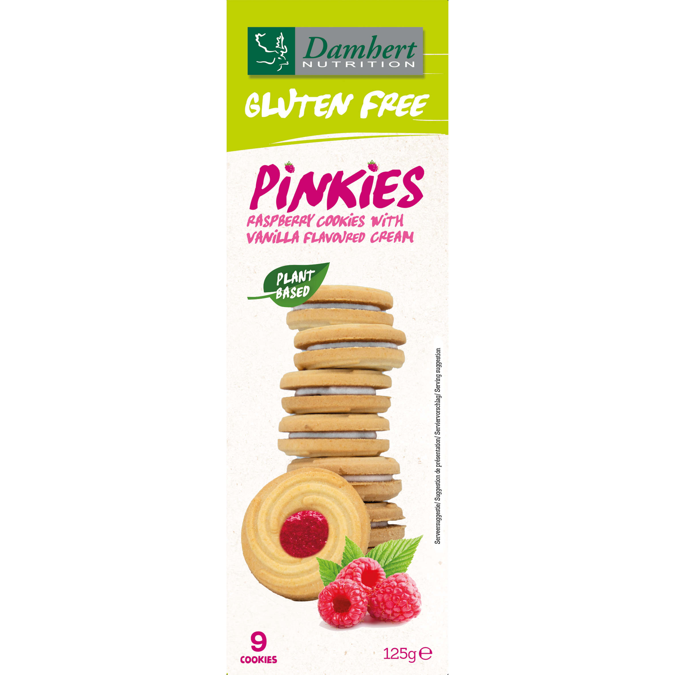 Gluténmentes Pinkies málna-vanília keksz