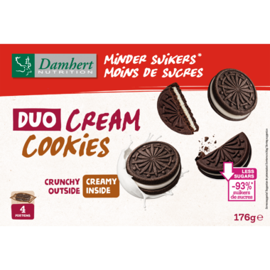 Hozzáadott cukor nélkül Duo Cream kekszek