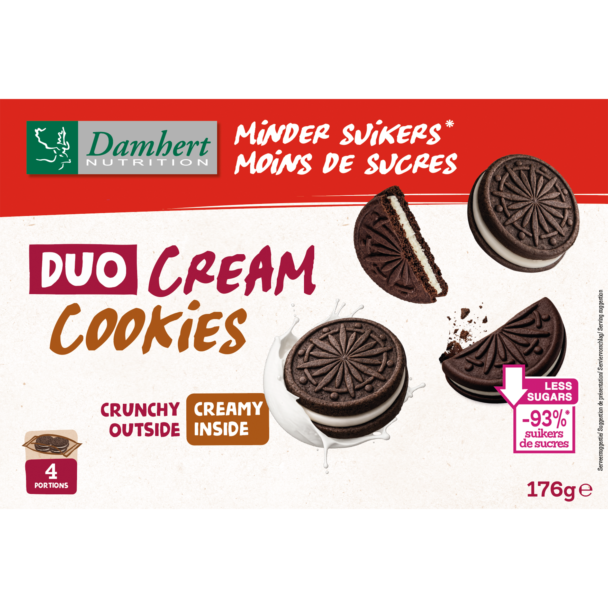 Alacsony cukortartalmú Duo Cream kekszek